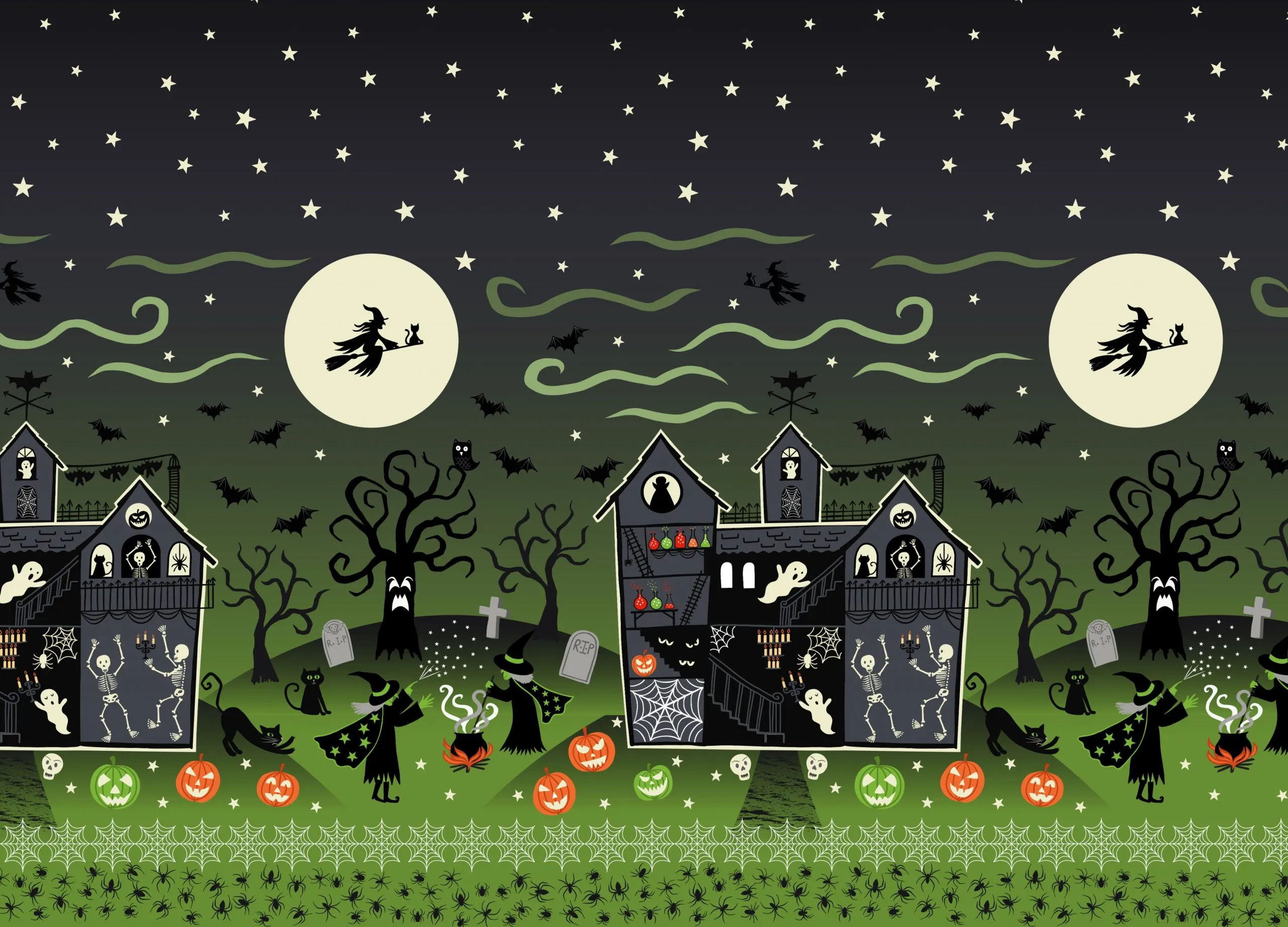 ‘Haunted House’ - Glow In The Dark Double Border