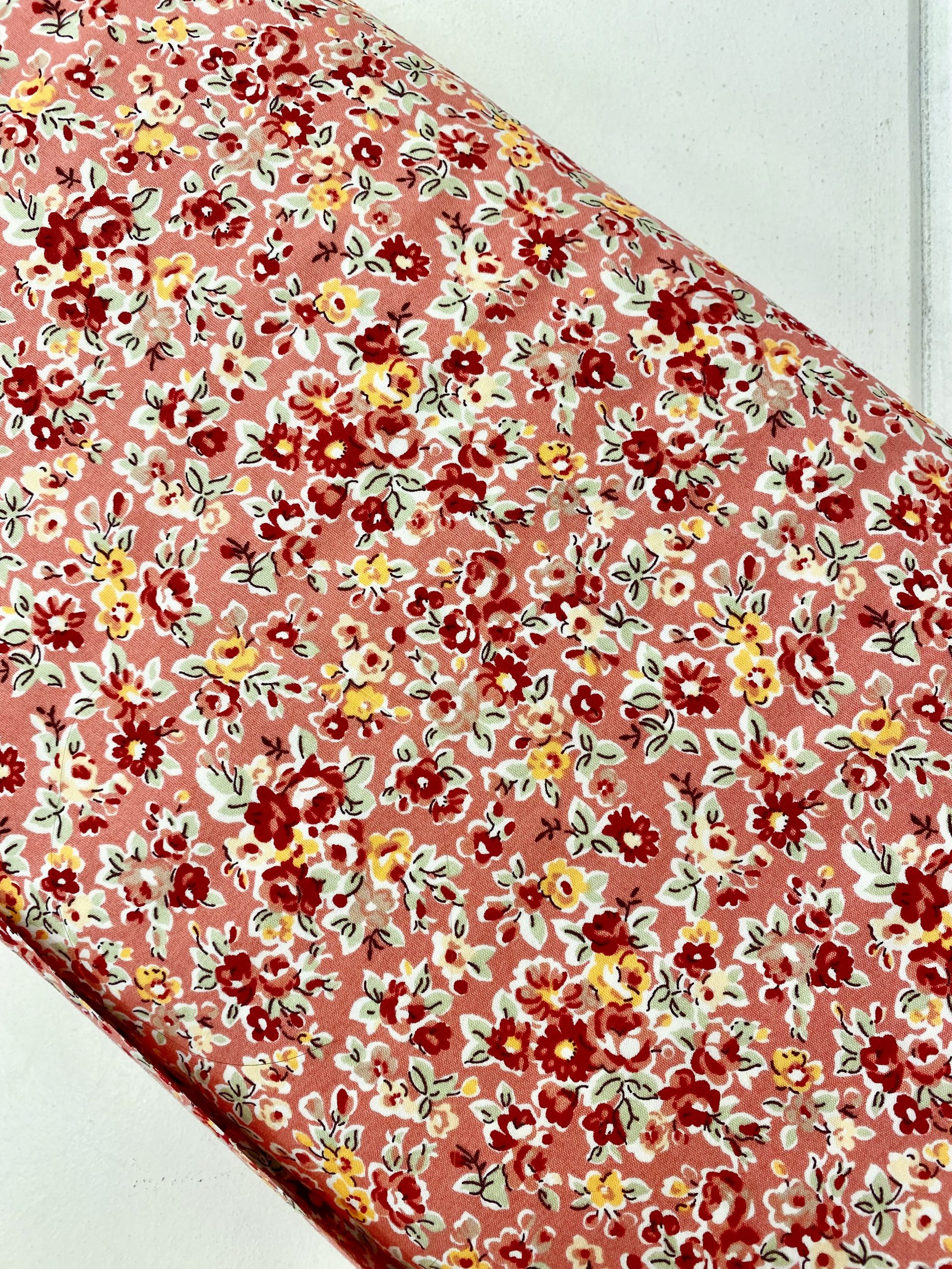 Coral Floral Cotton Poplin