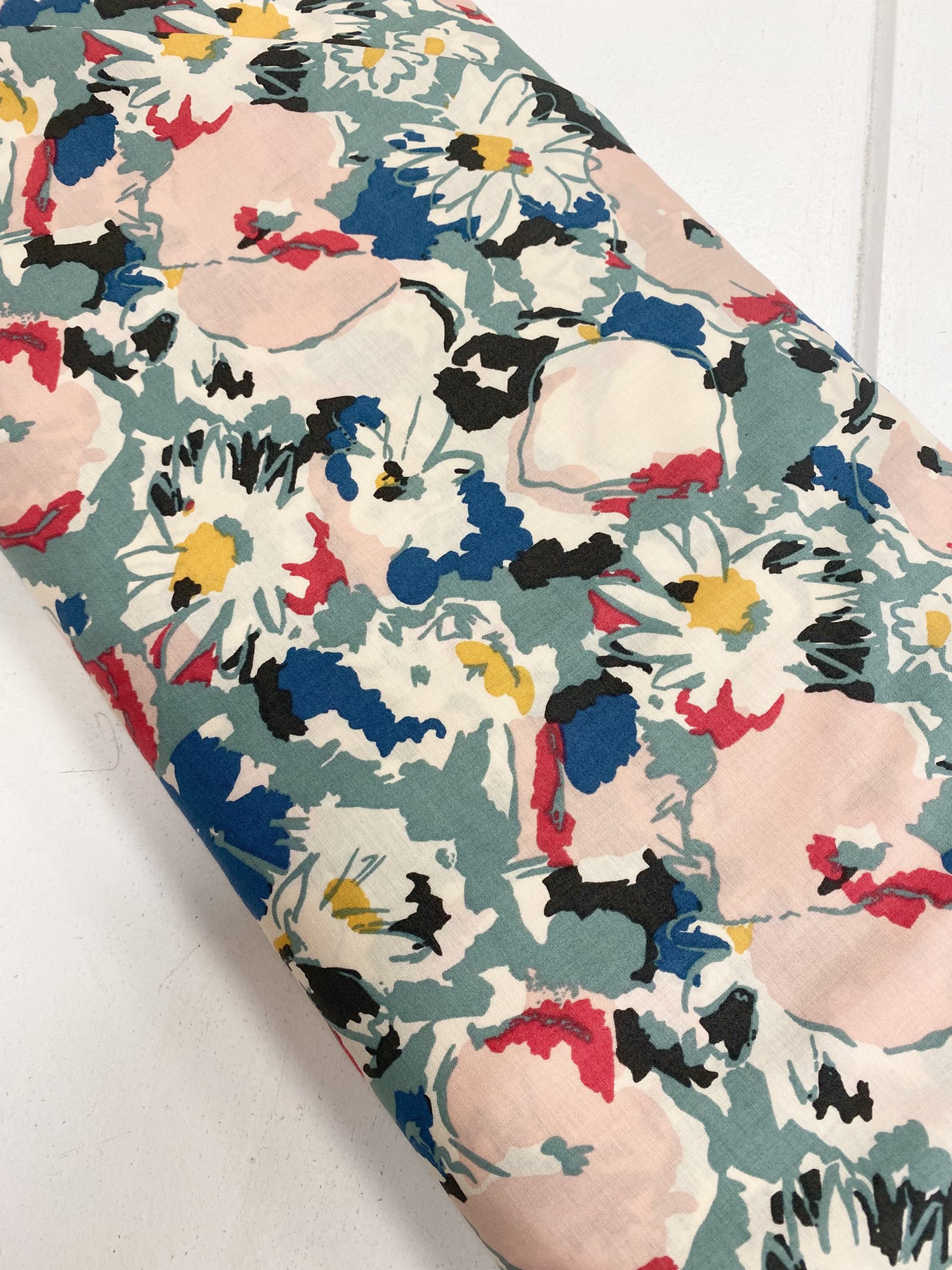 Abstract Floral Cotton Lawn