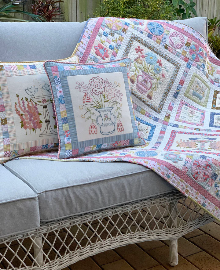 ‘Blume & Grow’ Quilt and Cushion Pattern - The Birdhouse Designs - Image 4