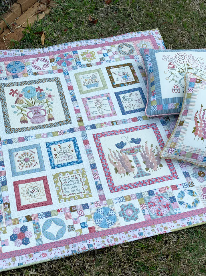 ‘Blume & Grow’ Quilt and Cushion Pattern - The Birdhouse Designs