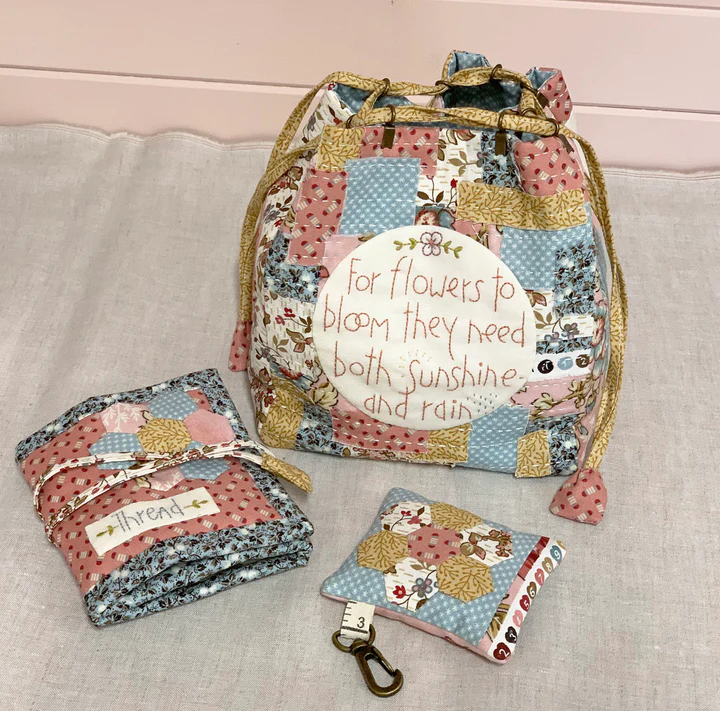 ‘Stitching Ditty’ Drawstring Bag, Thread Keep and Pin Keep Pattern - The Birdhouse Designs