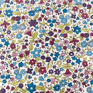 Cotton Lawn - Plum, Teal