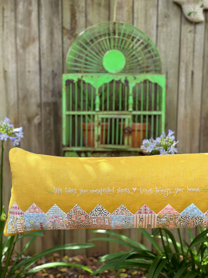 ‘Love Brings You Home’ Cushion Pattern by The Birdhouse Patchwork Designs - Image 2