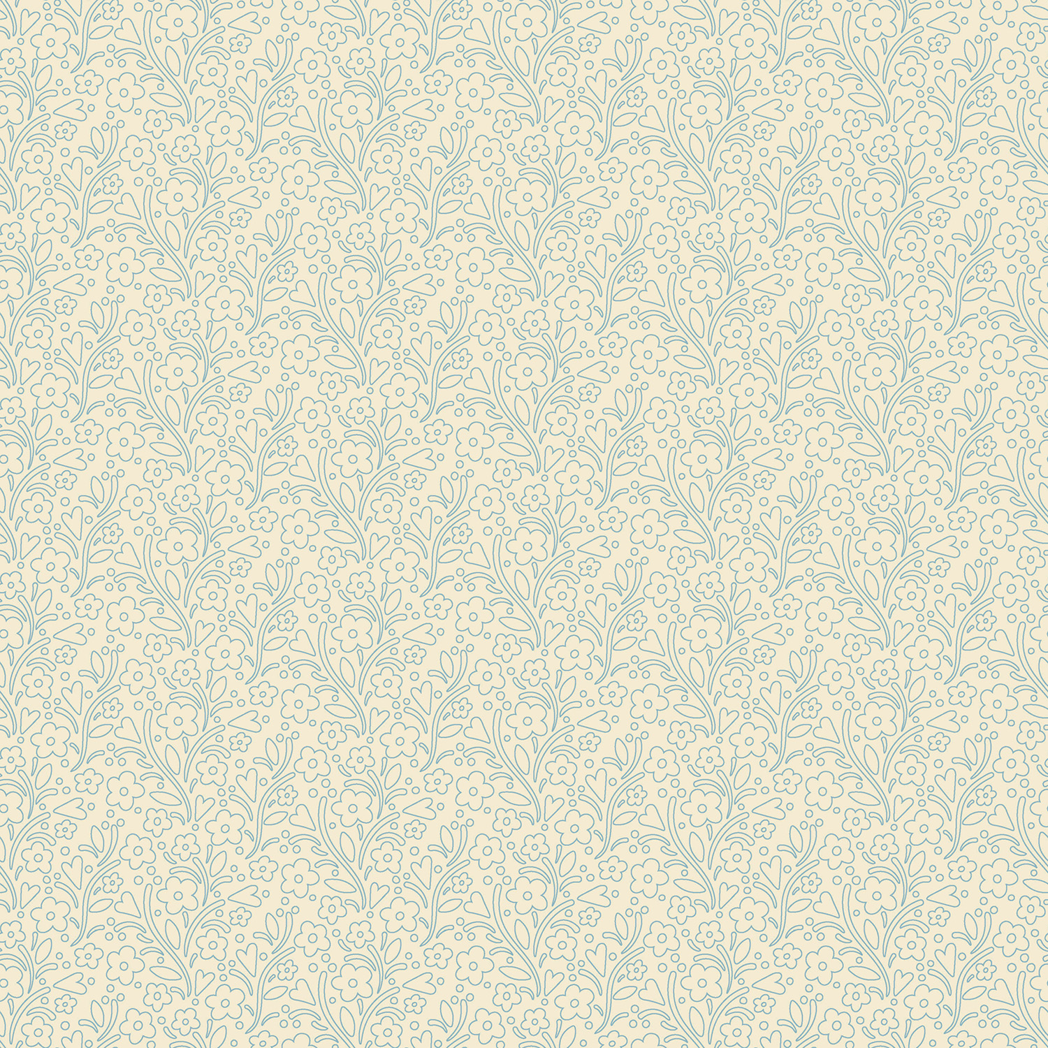 ‘Cosy House’ - Dainty Flowers Cream
