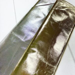 Silver and Gold Laminated Poly - Lamé