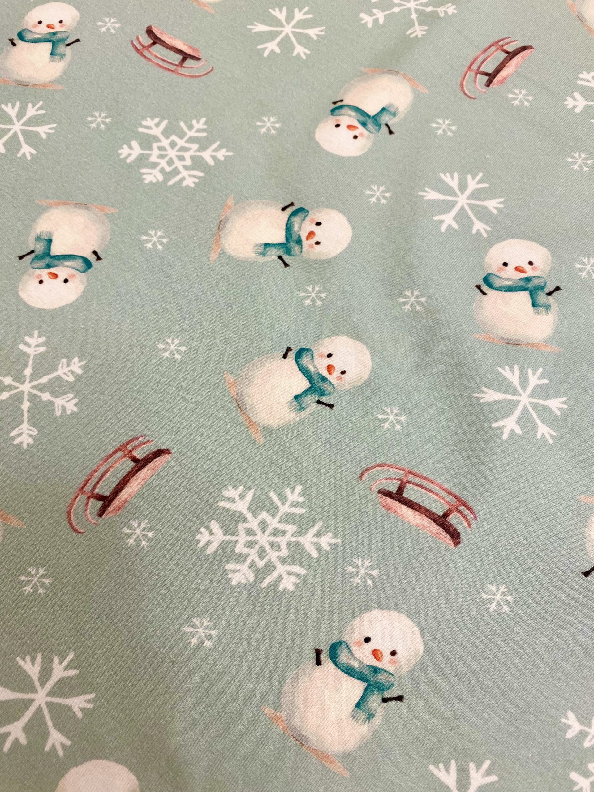 ‘Snowmen’ Cotton Jersey
