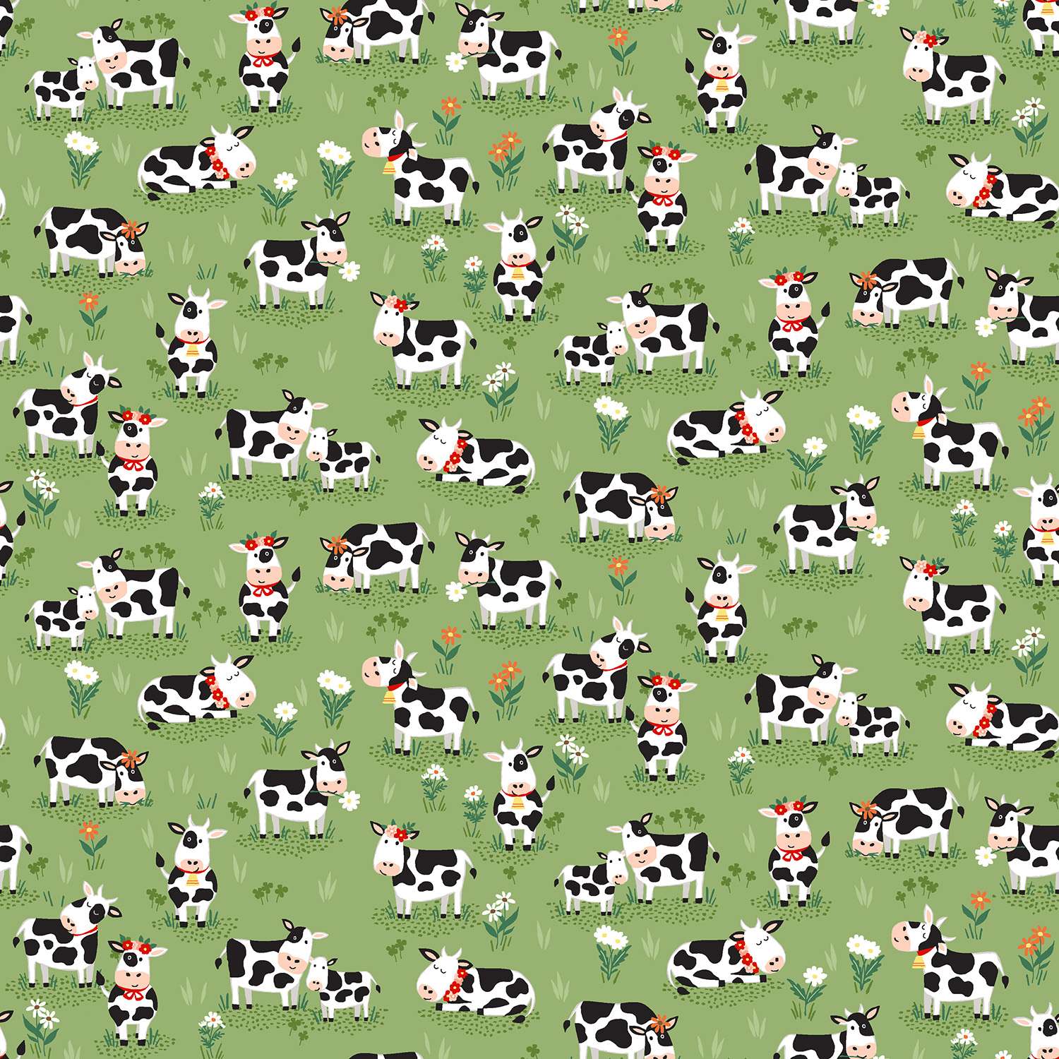 ‘Fun On The Farm’ - Cows Grazing Green