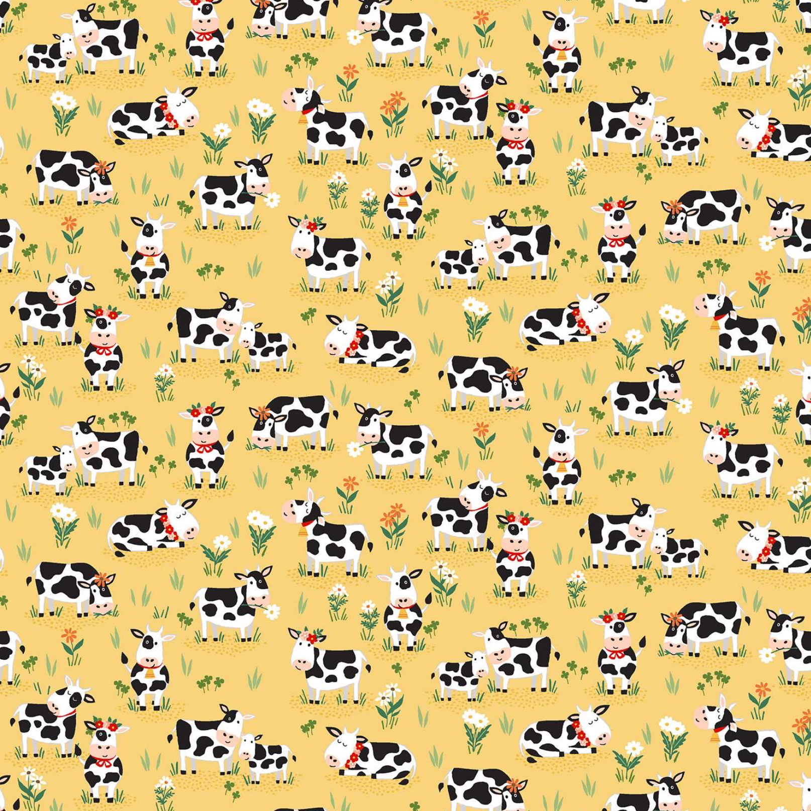 ‘Fun On The Farm’ - Grazing Cows Yellow