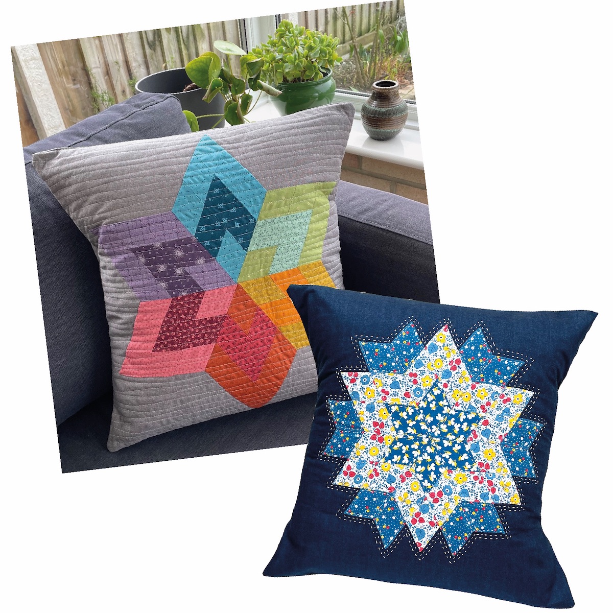 Diamond Star Cushion Pattern & Papers by ‘Sewmotion’