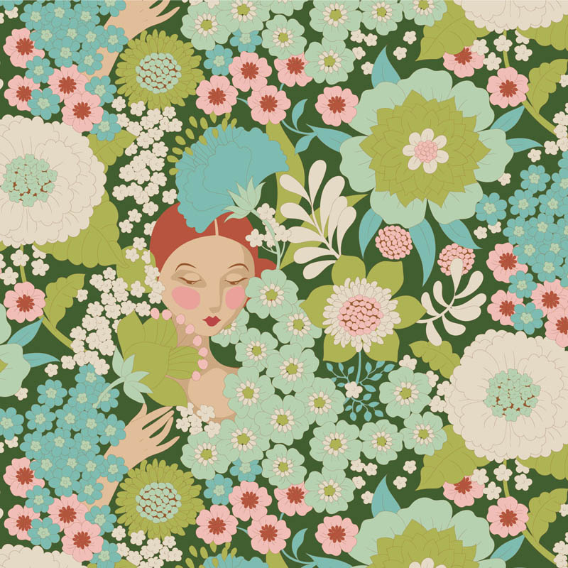 Tilda ‘Wallflower’ - Main Green