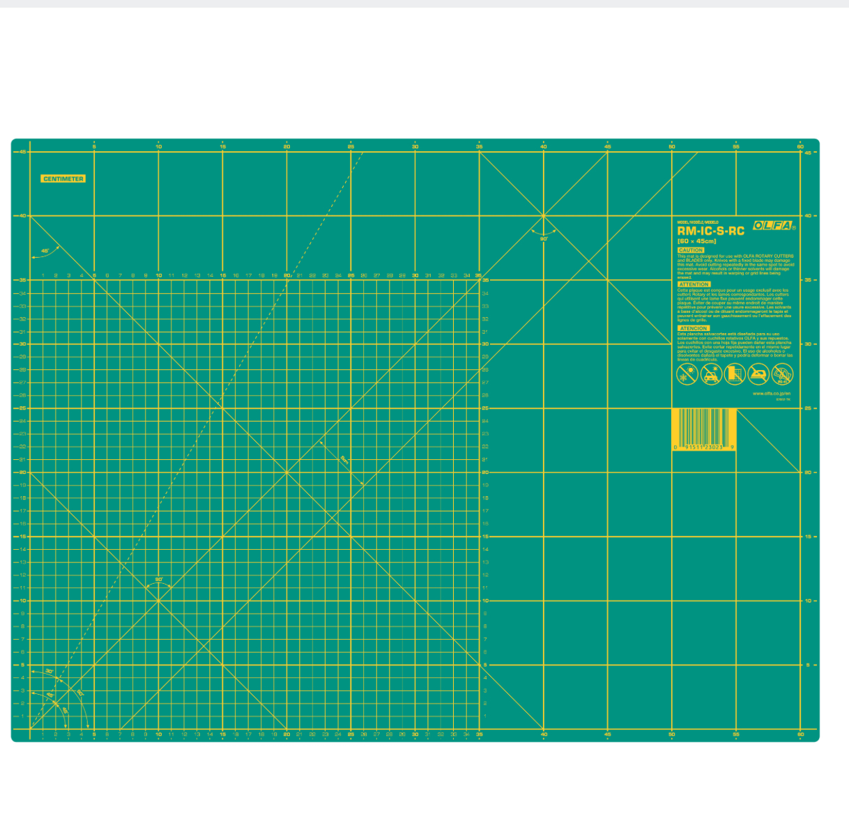 OLFA Rotary Cutting Mat 18” x 24” / 45cm x 60cm - Image 2