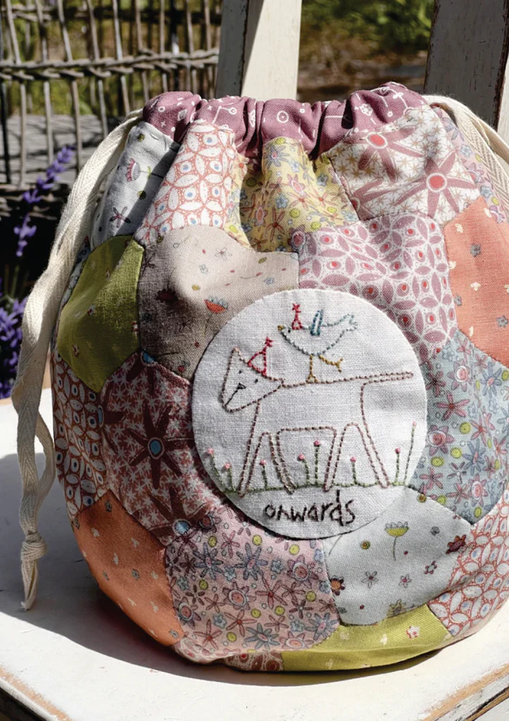 ‘Onwards Drawstring Bag’ - Pattern by Hatched & Patched