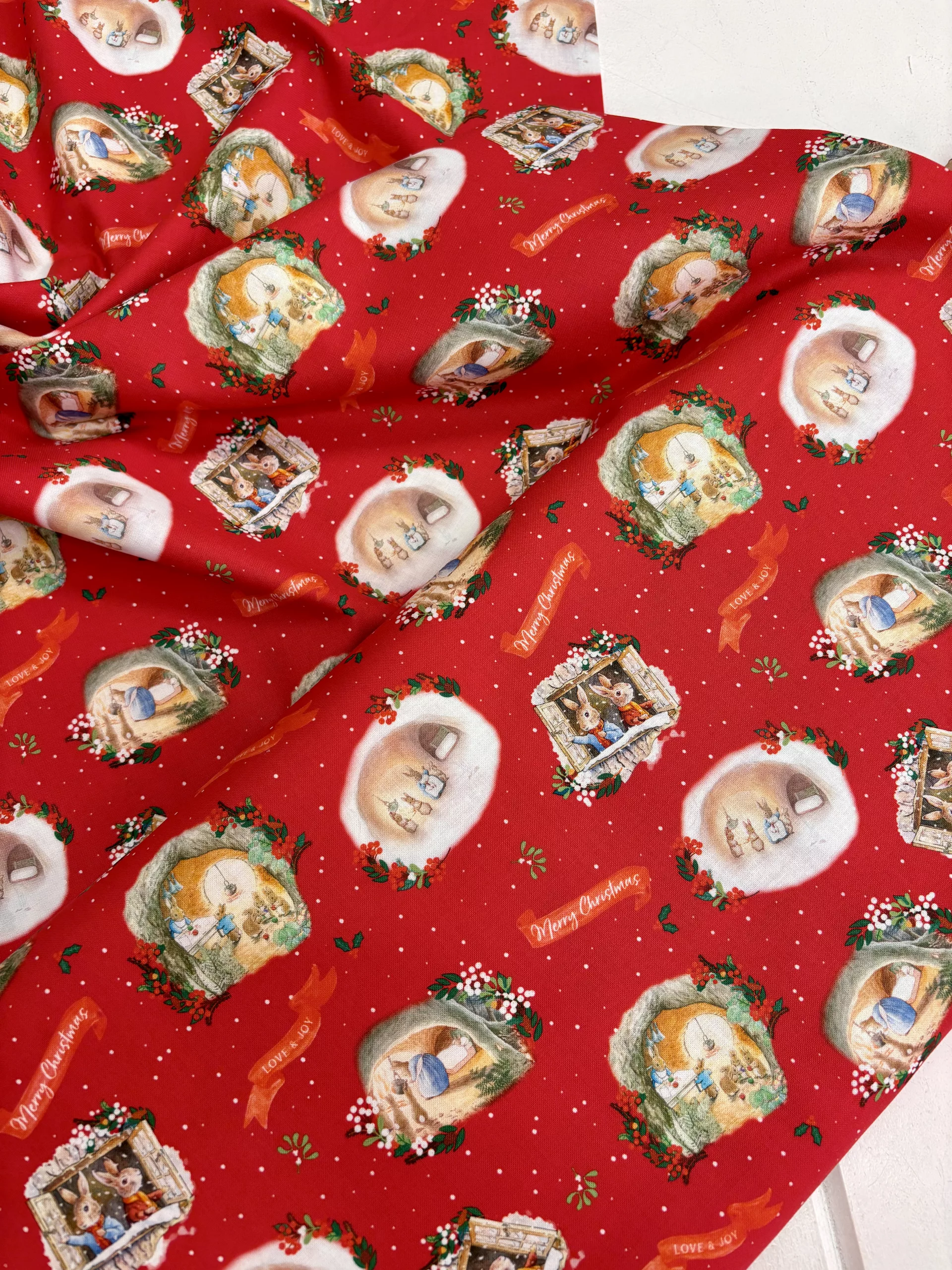 Peter Rabbit Christmas - Love & Joy Red