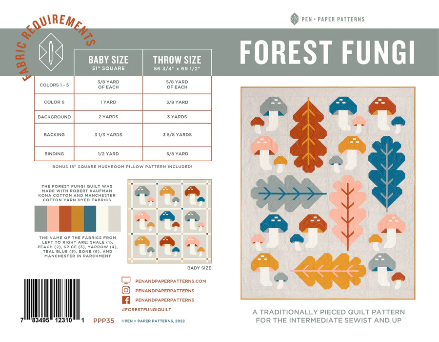‘Forest Fungi’ - Quilt Pattern by Pen + Paper Patterns - Image 2