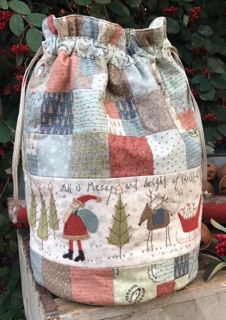 ‘All is Merry & Bright’ Bag/ Gift Sack Pattern by Hatched & Patched - Image 2