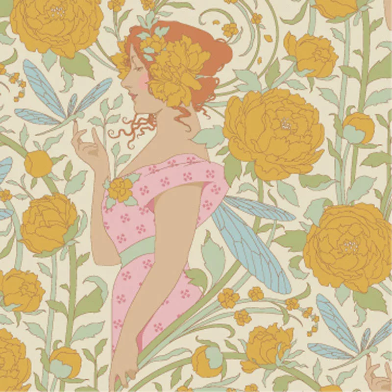 Tilda ‘Songbird’ - 5 Fat Eighths Bundle: Yellow - Image 2