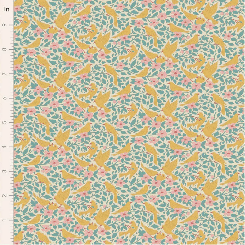 Tilda ‘Songbird’ - 5 Fat Eighths Bundle: Yellow - Image 11