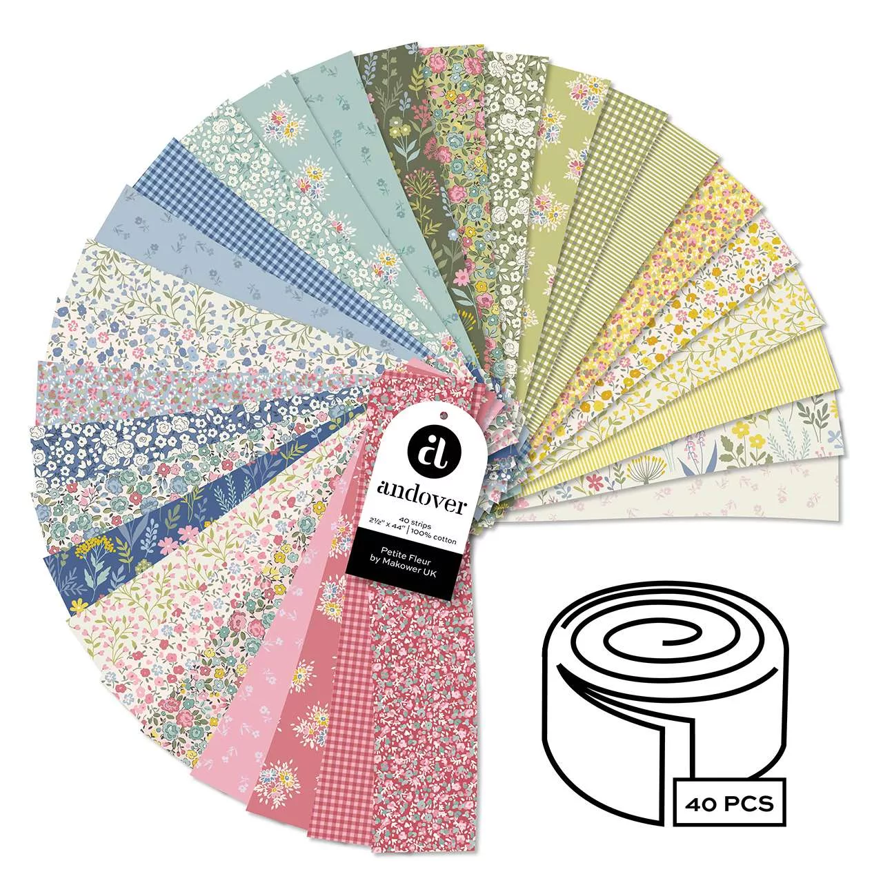 Petite Fleur - 42 Pieces Fabric Roll