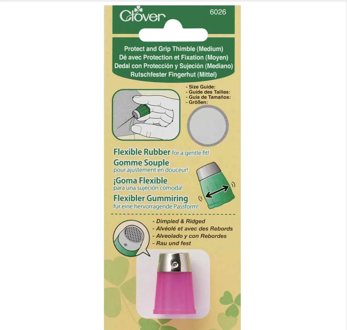 Clover ‘Protect and Grip’ Thimble - Medium