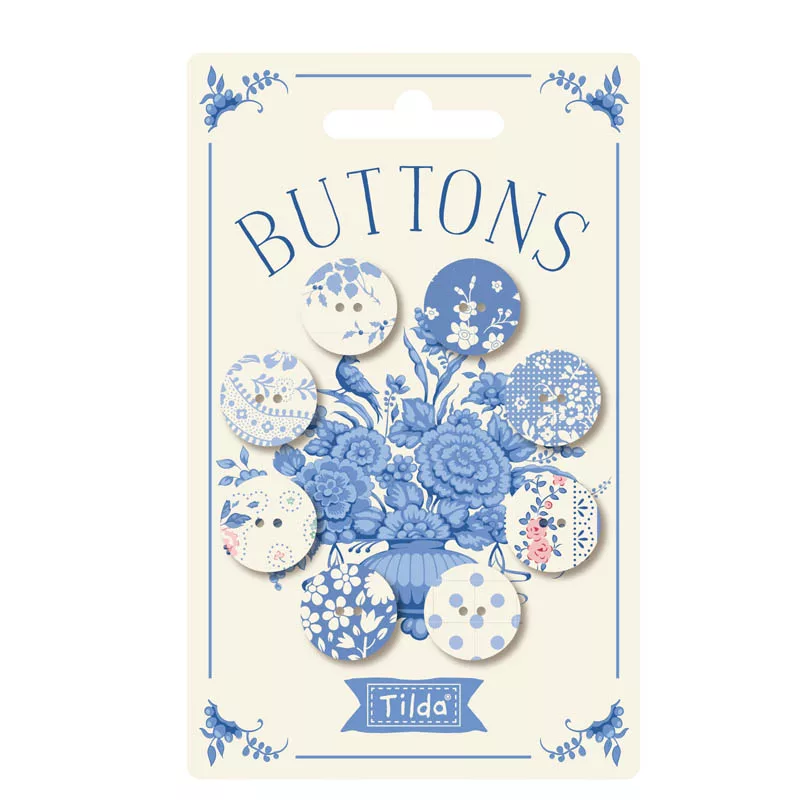 Tilda ‘Something Blue’ - Buttons Light (8 Pack)