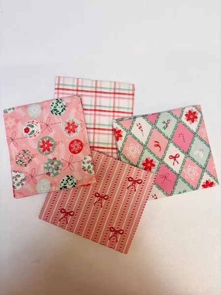 ‘Baubles & Bows’ - Berries Pink - 4 Fat Quarter Bundle